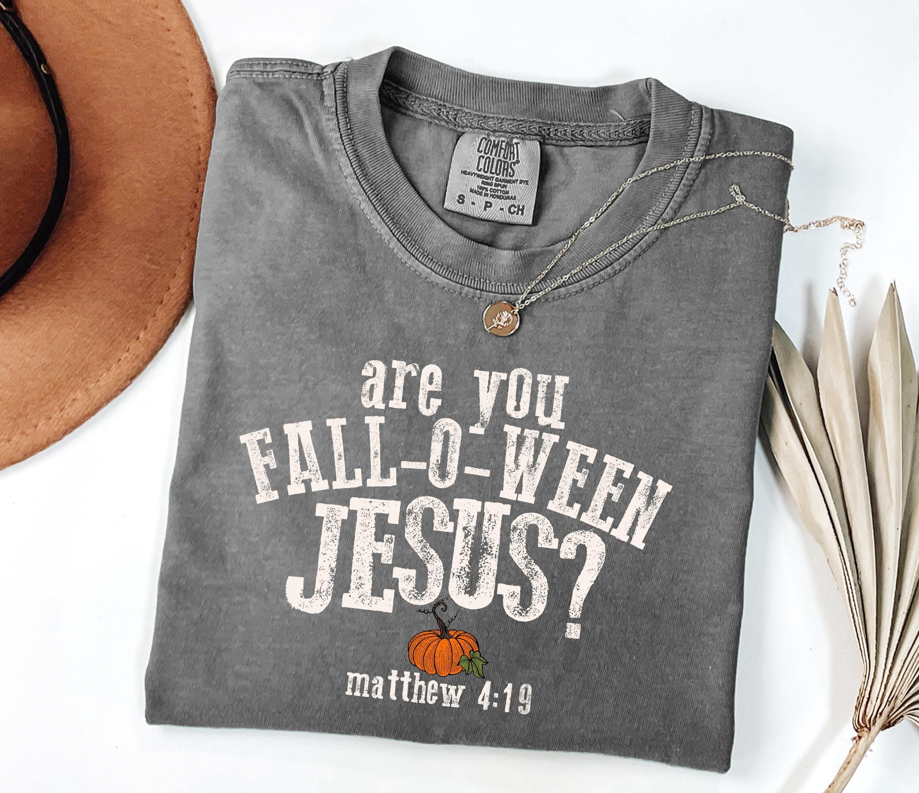 Comfort Colors® Christian Halloween Shirt, Are You Fall-O-Ween Jesus Shirt, Fall Religious Shirt, Funny Pumpkin Christian Halloween, Jesus Shirt
